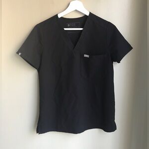 Figs Catarina One-Pocket Scrub Top Black Size: XS